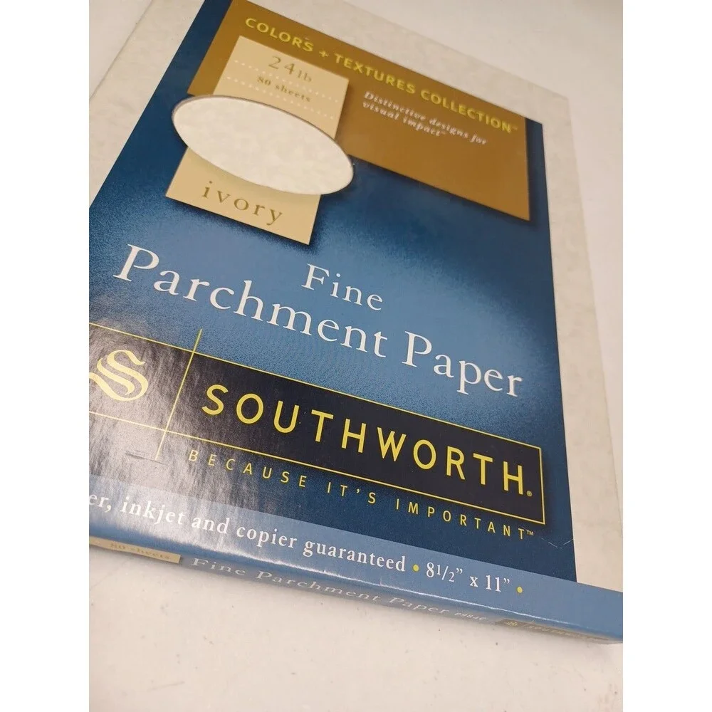 Southworh Fine Ivory Parchment Paper Award Certificate 69 Sheet 24 Lb 8.5x11